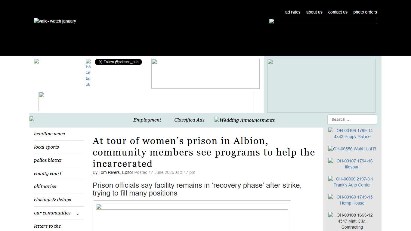At tour of women’s prison in Albion, community members see programs to help the incarcerated Orleans Hub